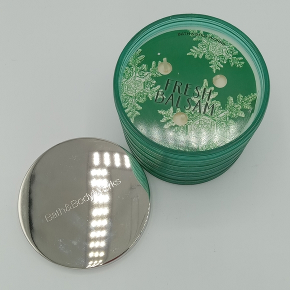 Bath and Body Works Spun Glass "Fresh Balsam" 3 Wick Candle - Picture 3 of 4